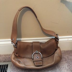 Brown Leather Coach shoulder bag